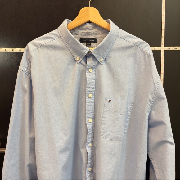 Tommy Hilfiger Men's Sky Blue Button Down Shirt - Picture 4 of 5